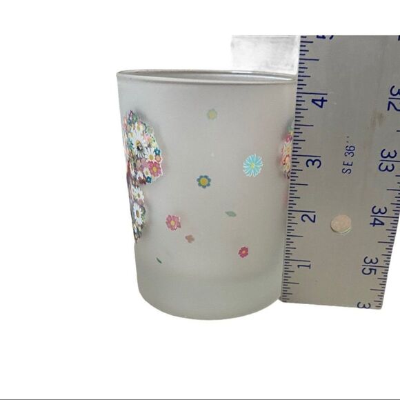 Disney‎ Mickey Mouse Floral Glass Cup Minnie World - Picture 7 of 8